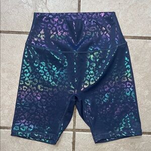 ZYIA Multi-Colored Leopard  Iridescent Leopard Print Lisa Frank Shorts Size M